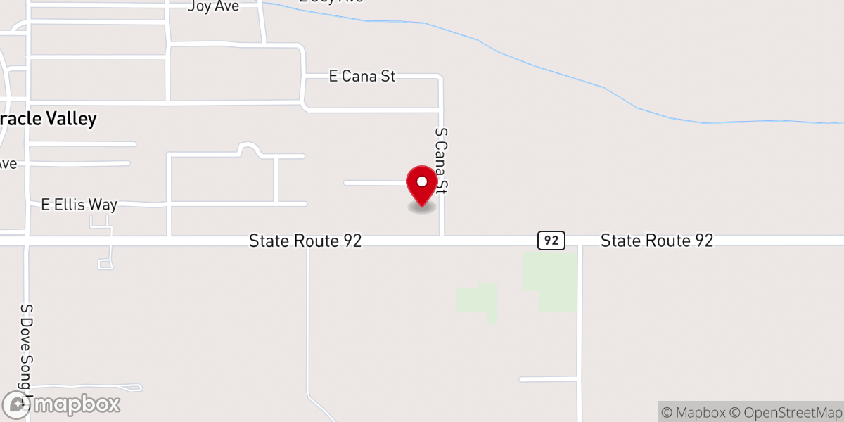 Map showing location of Palominas Southern Baptist Church