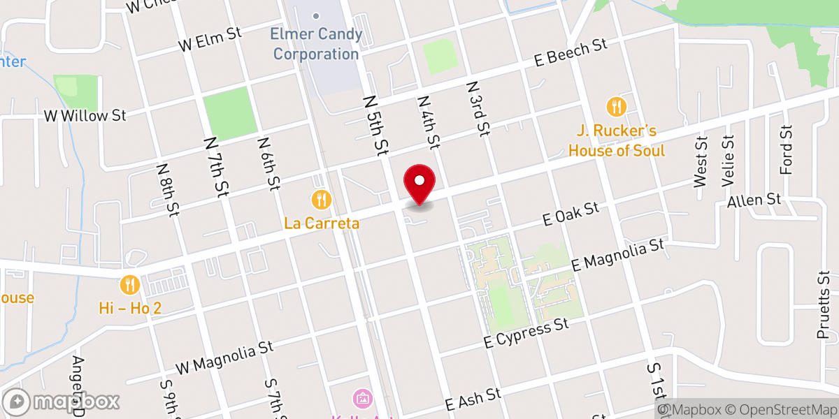 Map showing location of First United Methodist Church