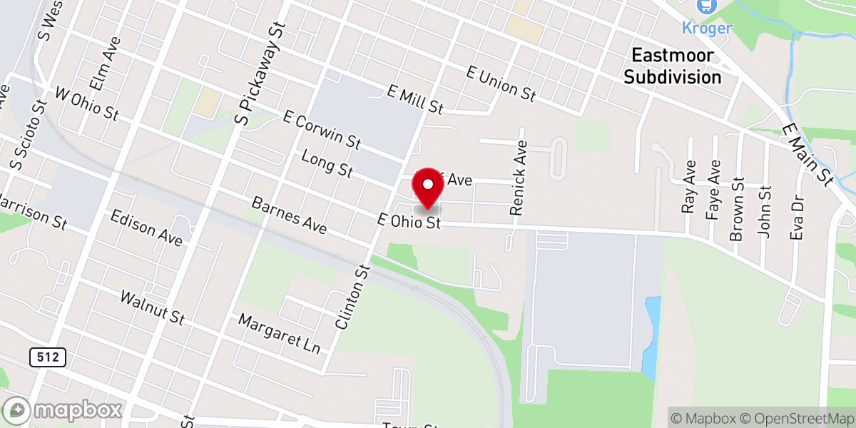 Map showing location of Circleville First Church