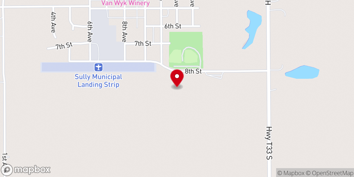 Map showing location of Sully Community Church