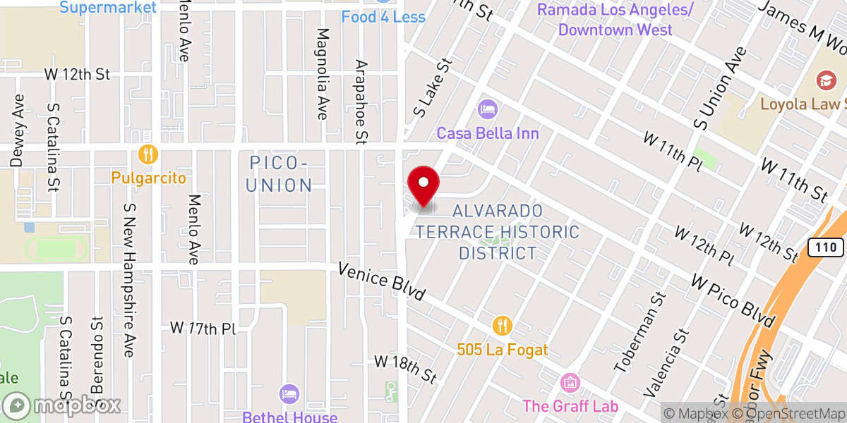 Map showing location of Central Spanish Seventh-day Adventist Church