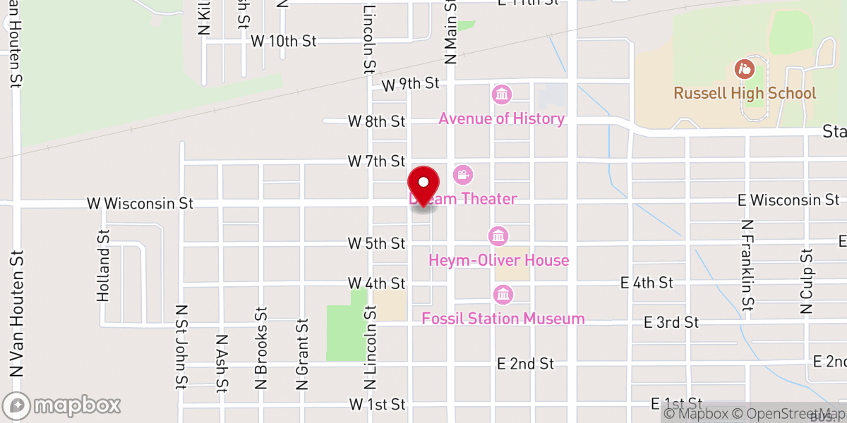 Map showing location of Otterbein Global Methodist Church