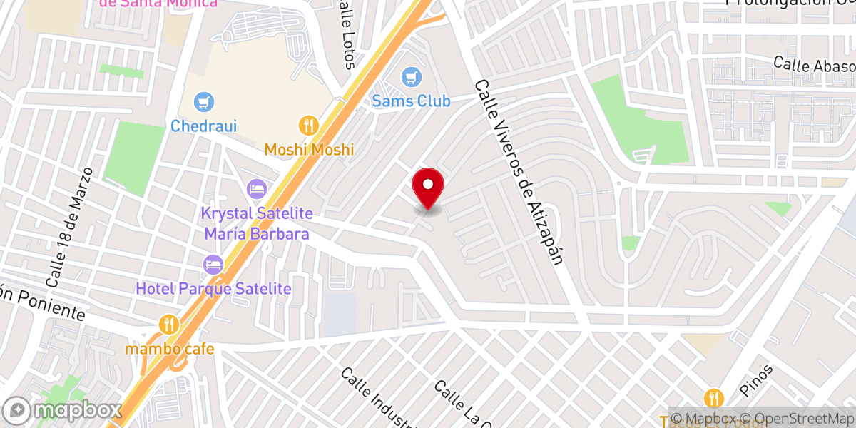 Map showing location of Parroquia San Felipe Neri
