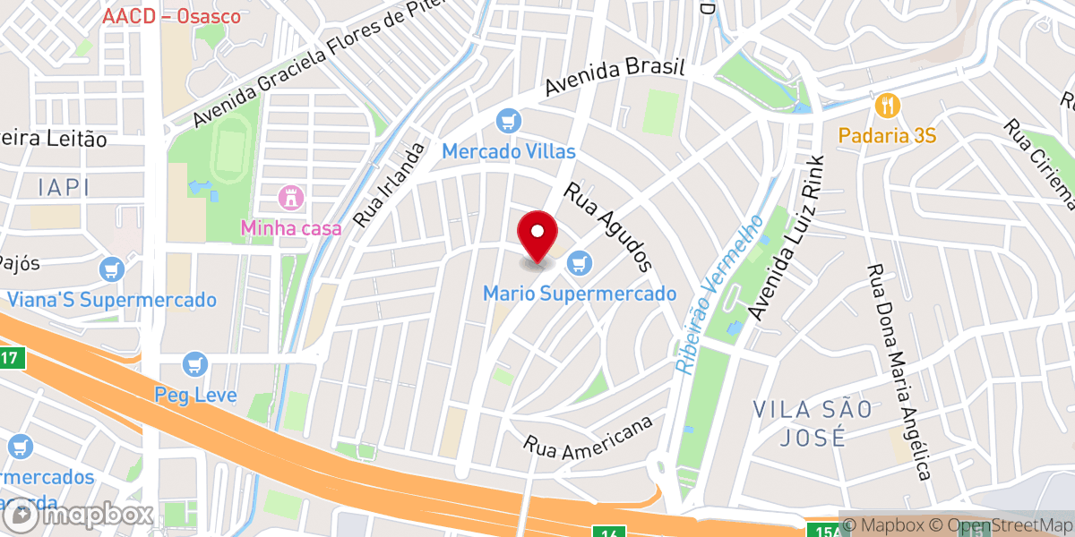 Map showing location of Paróquia São João Batista do Rochdale - Diocese de Osasco