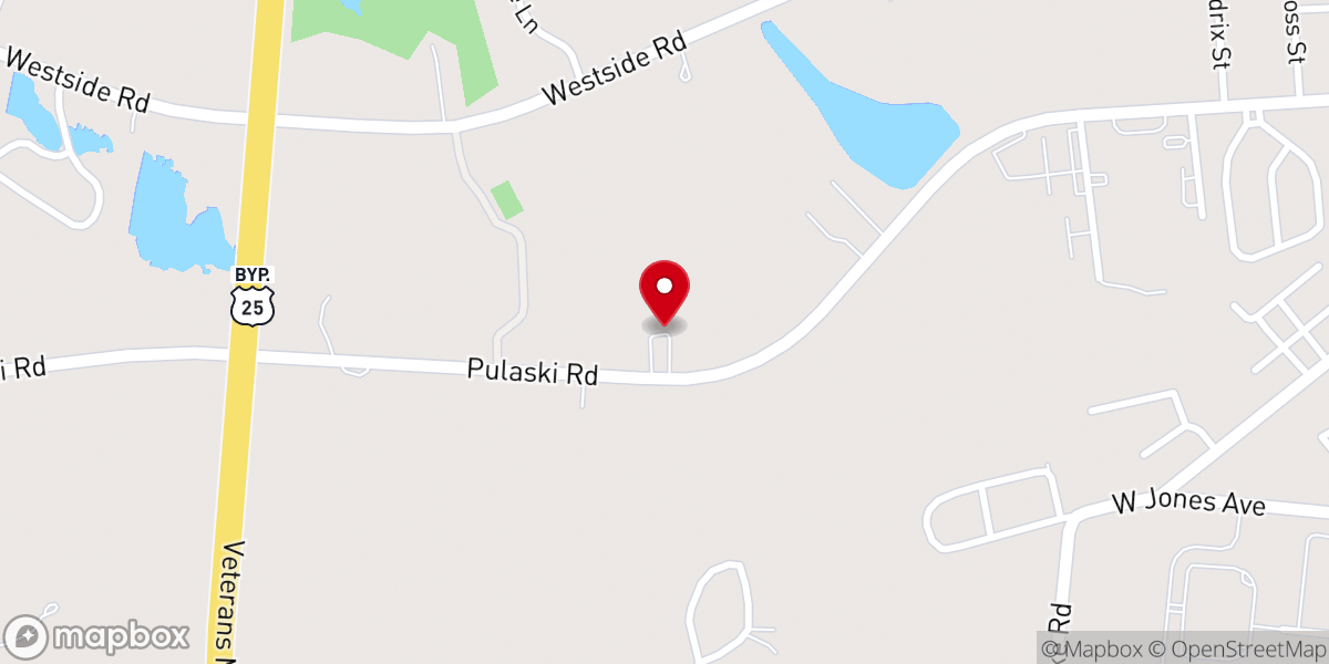 Map showing location of Westside Church