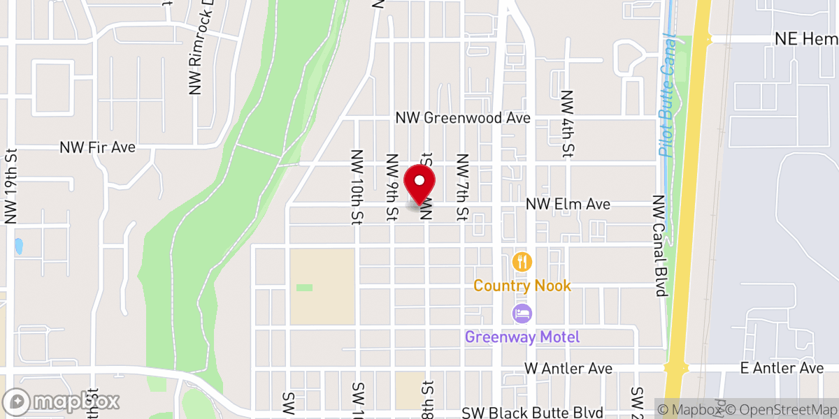 Map showing location of Redmond Church of God