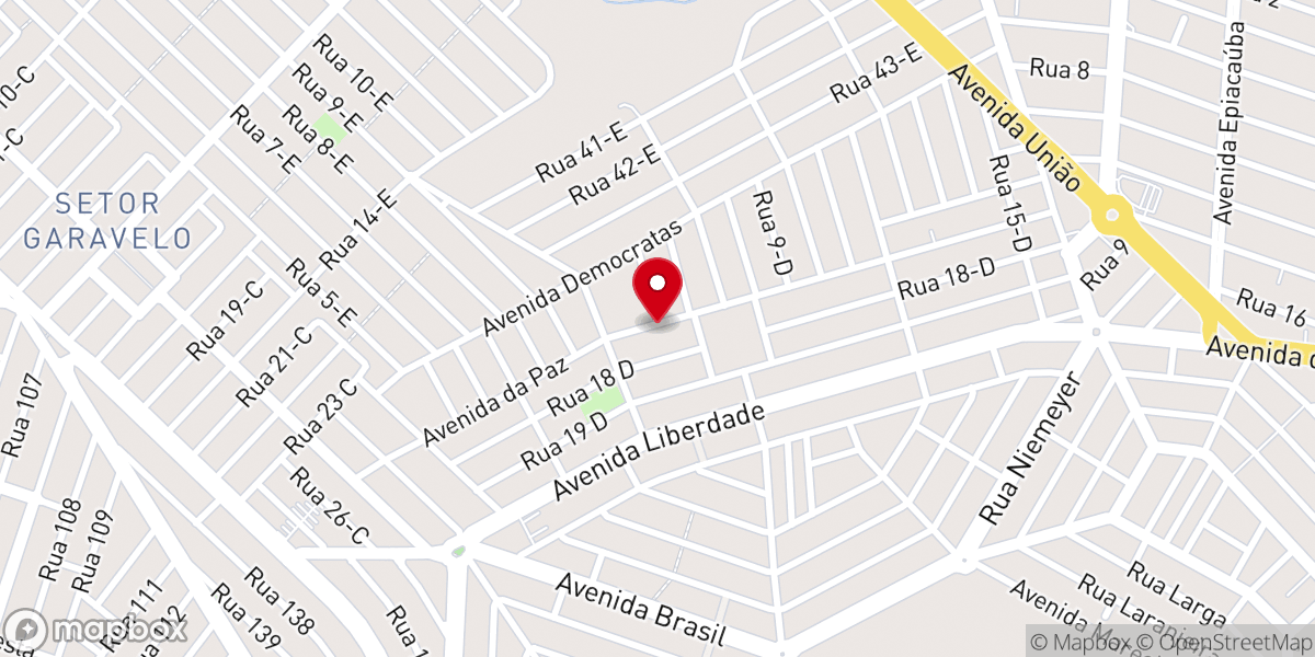Map showing location of Primeira Igreja Batista no Setor Garavelo - PIB Garavelo