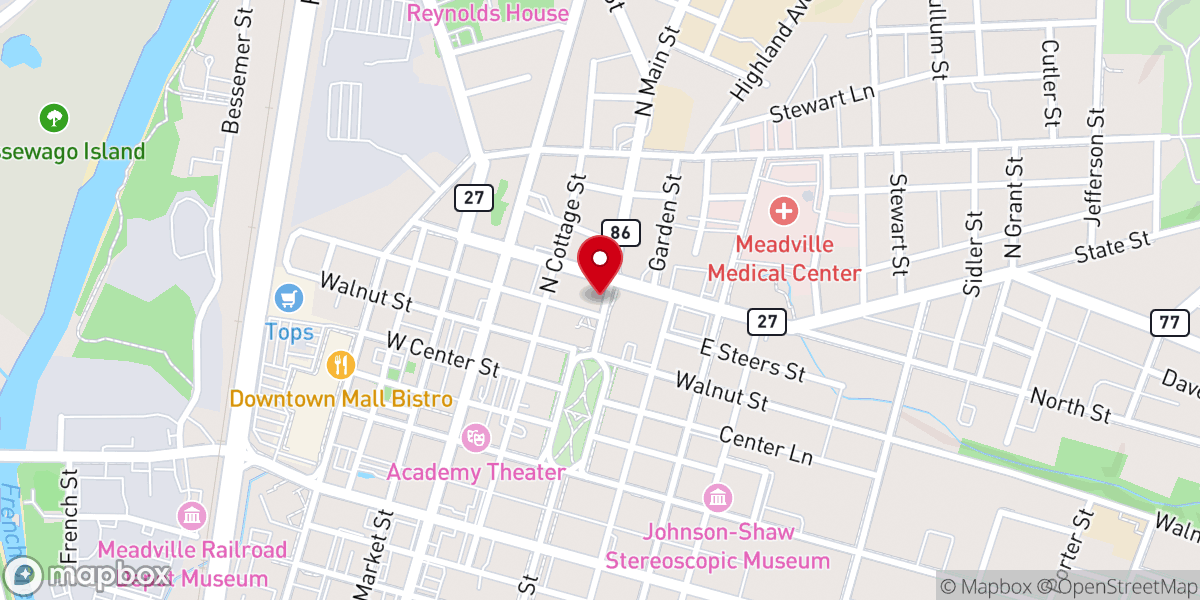Map showing location of Grace United Methodist Church