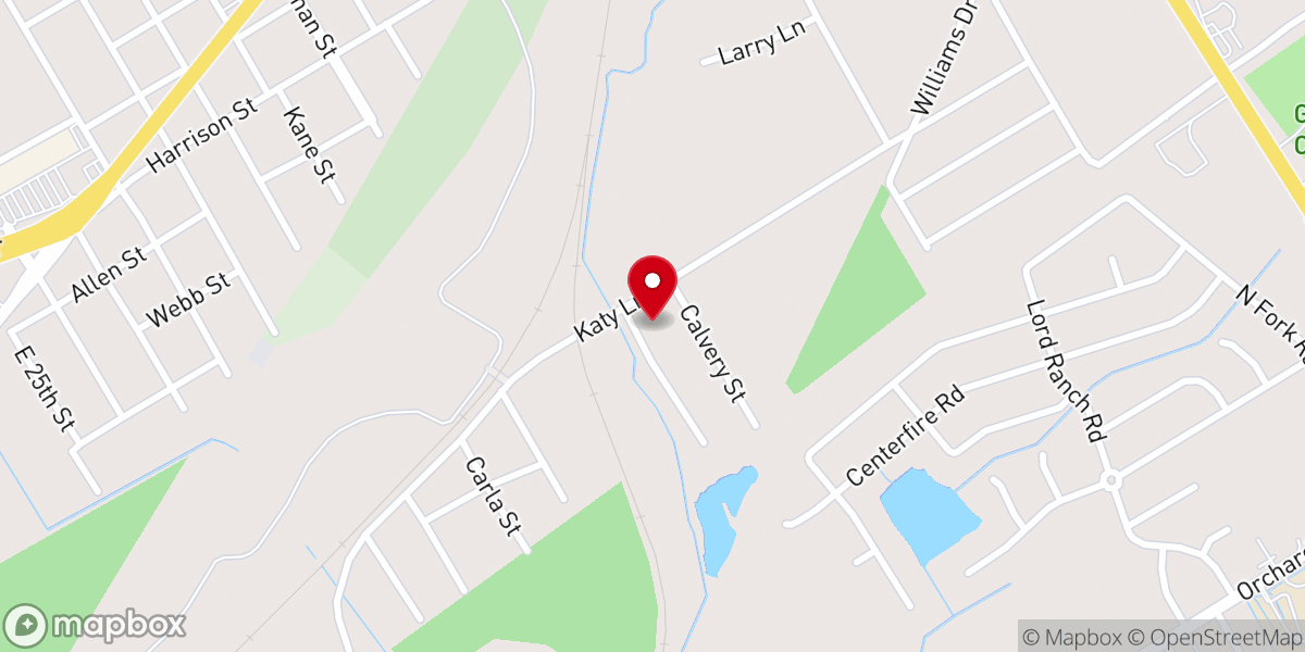 Map showing location of Katy Heights Baptist Church