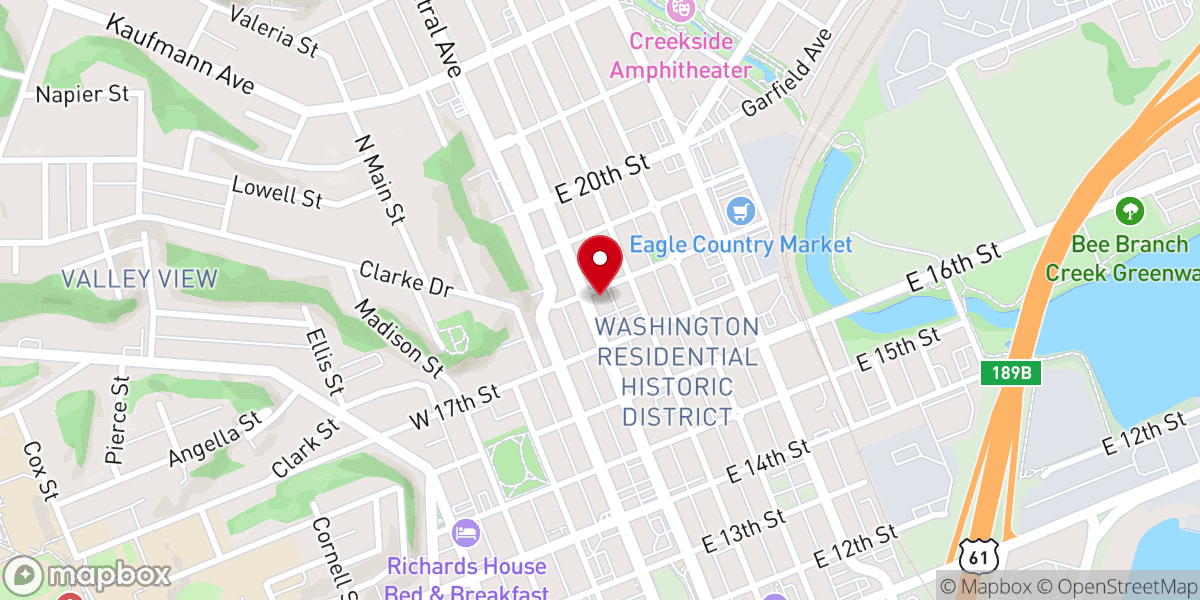 Map showing location of Saint Matthew Lutheran Church