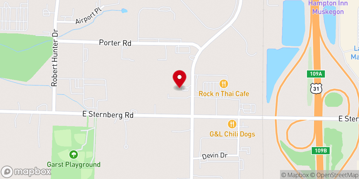 Map showing location of Resting Place Church