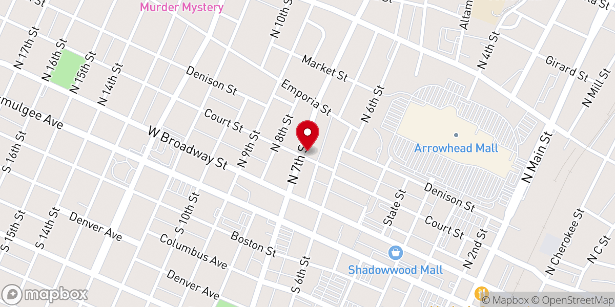 Map showing location of Praise Center Family Church