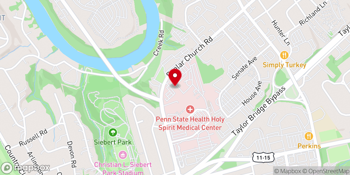Map showing location of Penn State Health Medical Arts Building - Endocrinology