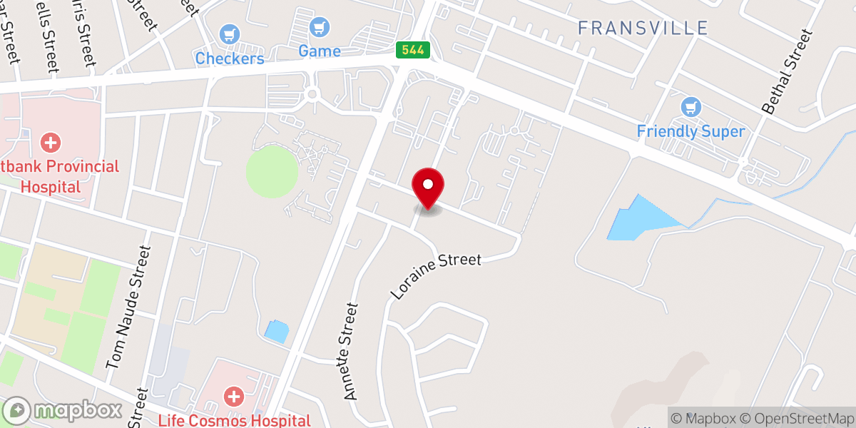 Map showing location of New Life Christian Centre