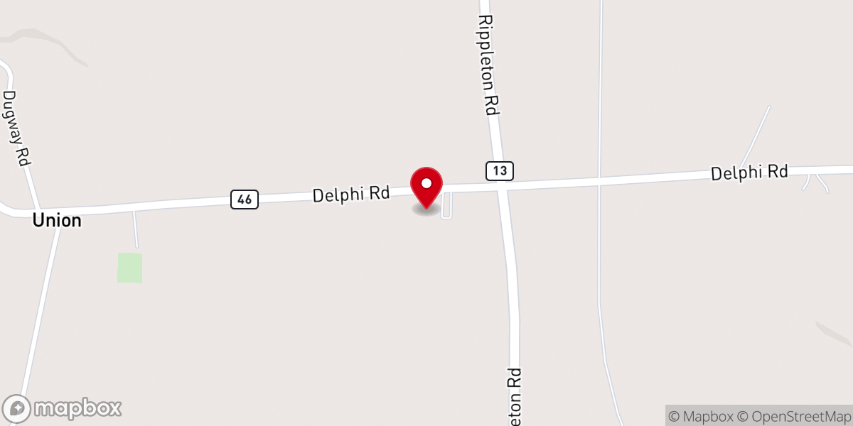 Map showing location of Open Door Baptist Church