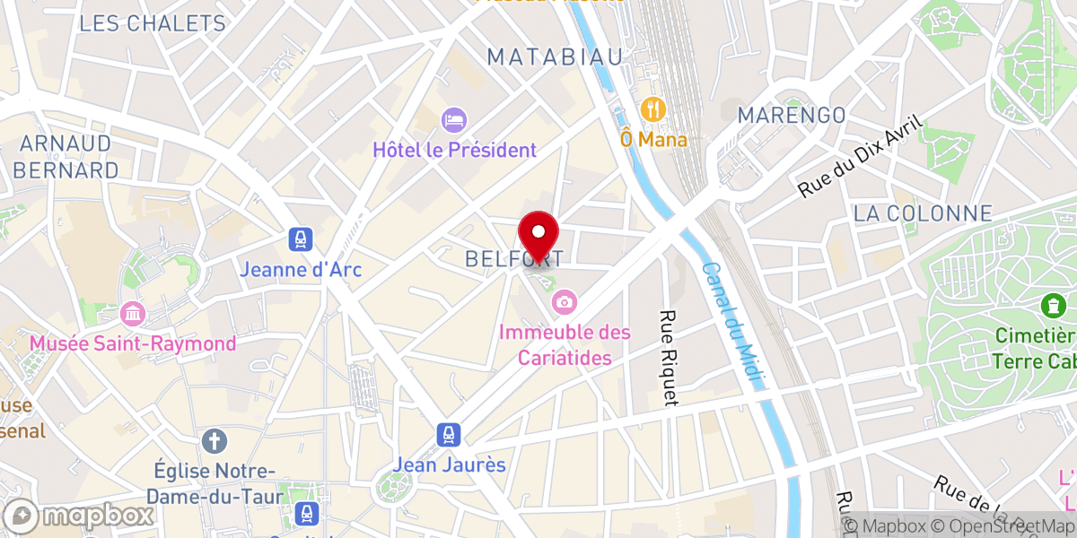 Map showing location of Chapelle du Castelet et Jardin