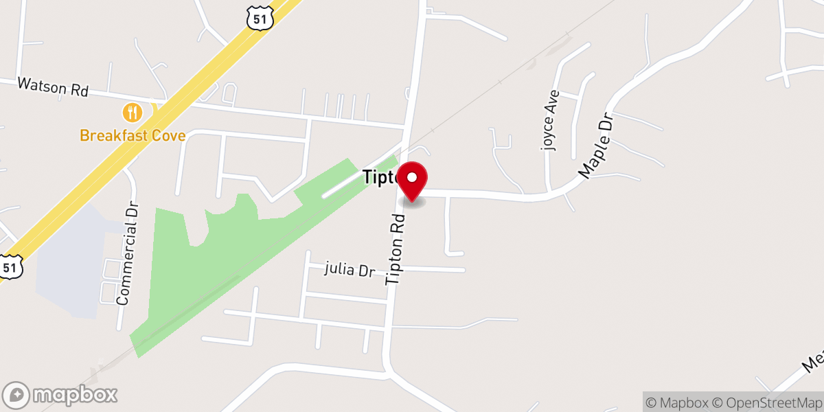 Map showing location of Bethel Cumb Presbyterian Ch
