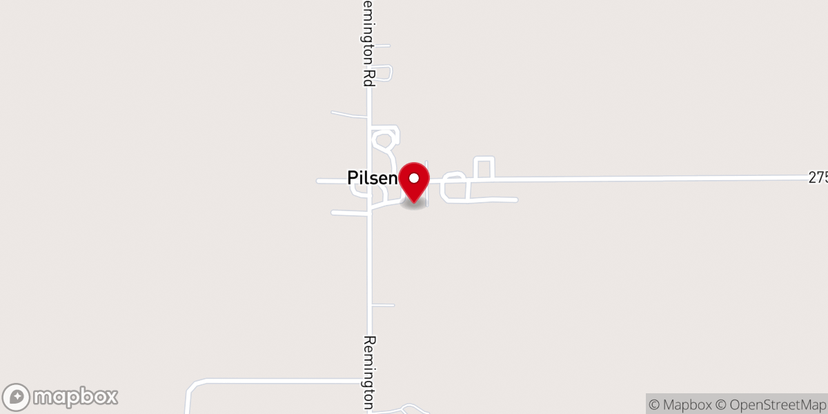 Map showing location of Chaplain Kapaun Museum