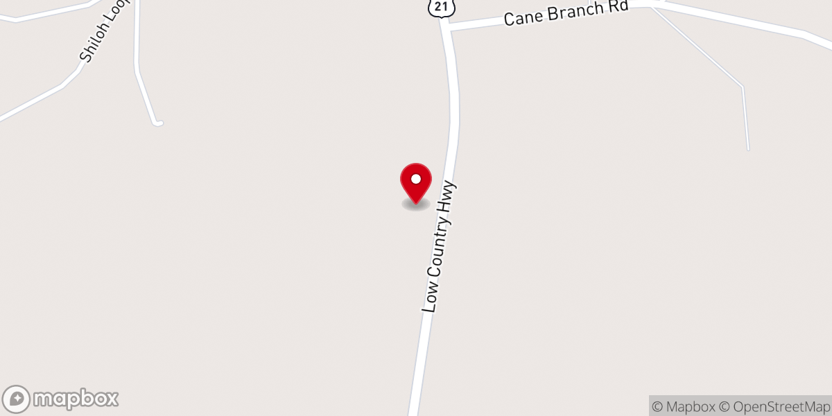 Map showing location of Heyward Church