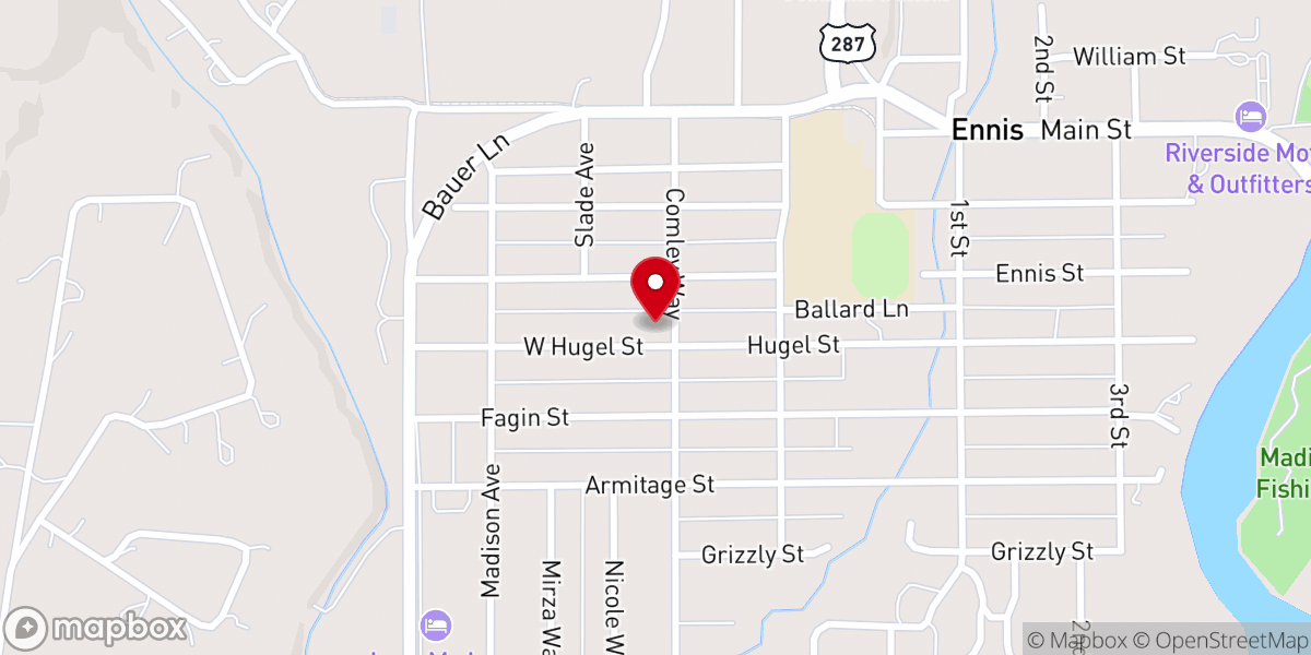 Map showing location of Madison Valley Presbyterian