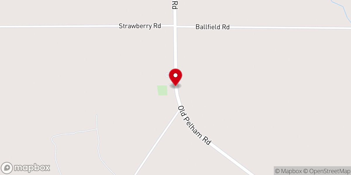 Map showing location of Union Grove Baptist Church