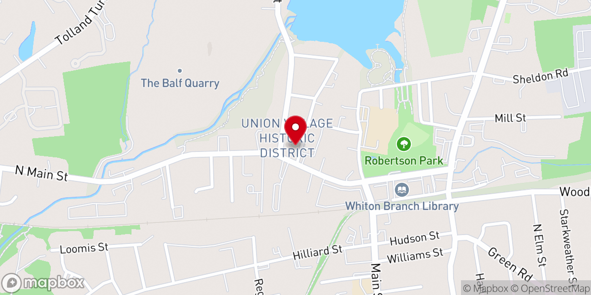 Map showing location of Second Congregational Church