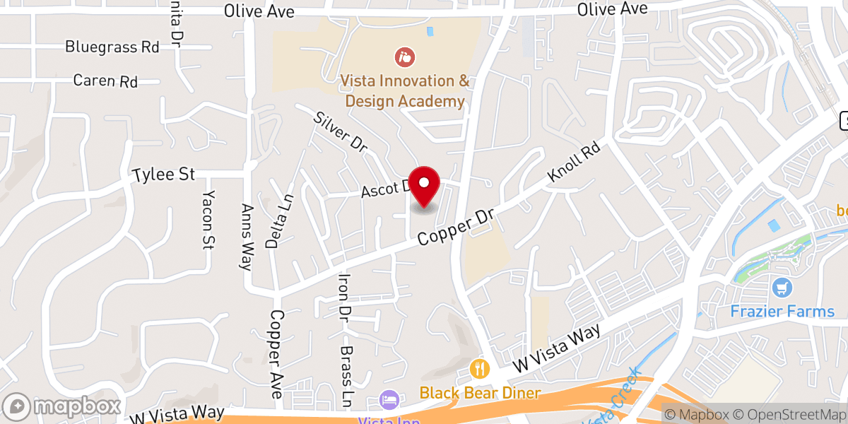 Map showing location of Vista Assembly