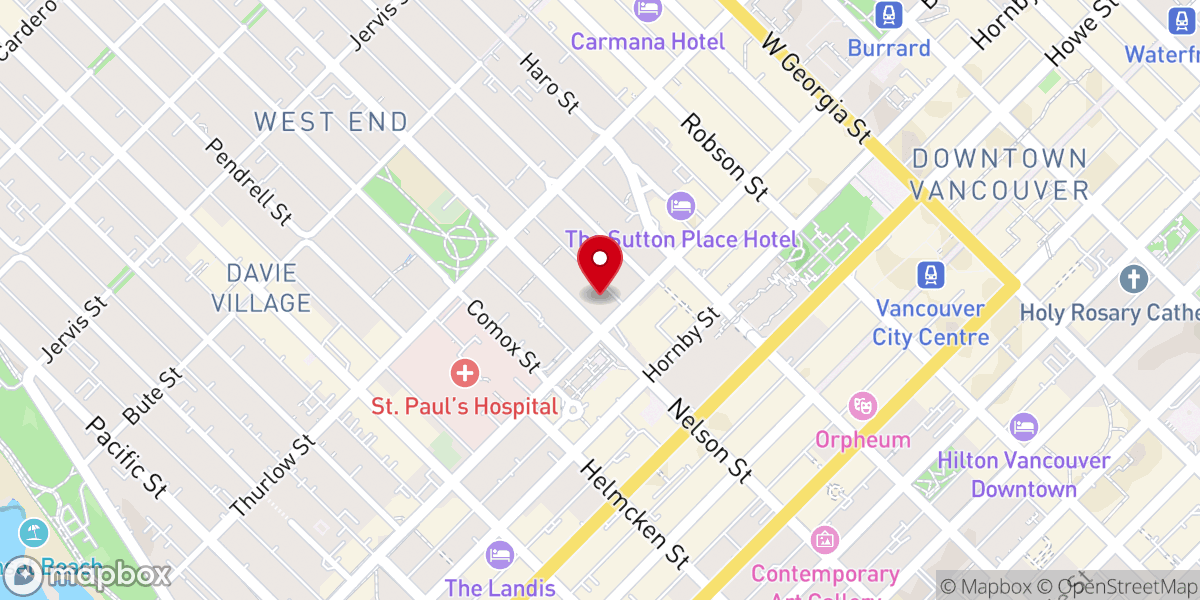 Map showing location of First Baptist Church