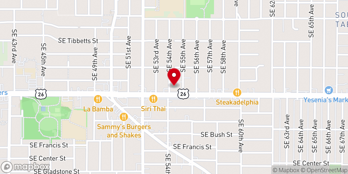 Map showing location of Saint Marks Lutheran Church