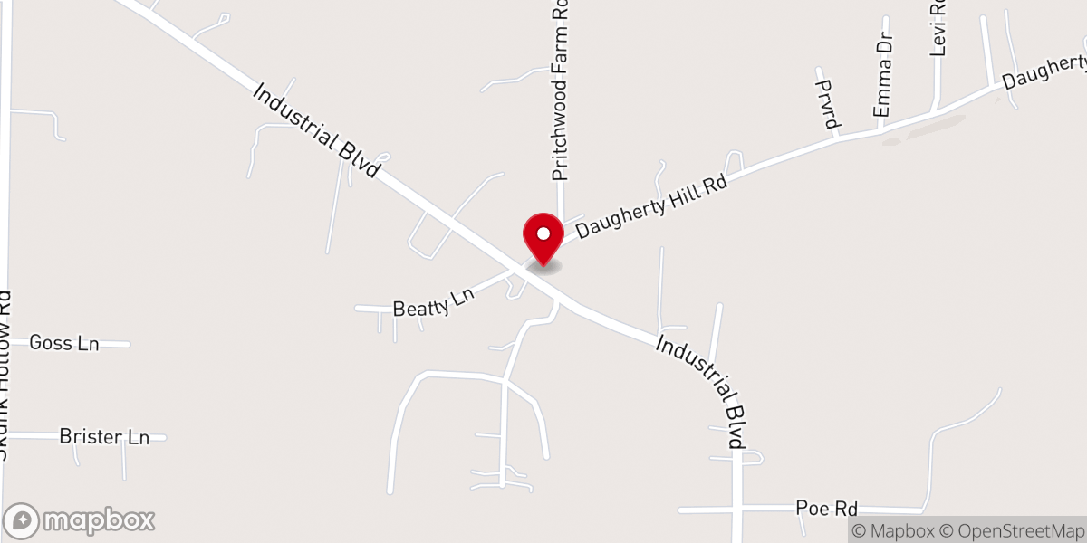 Map showing location of Emmanuel Baptist Church