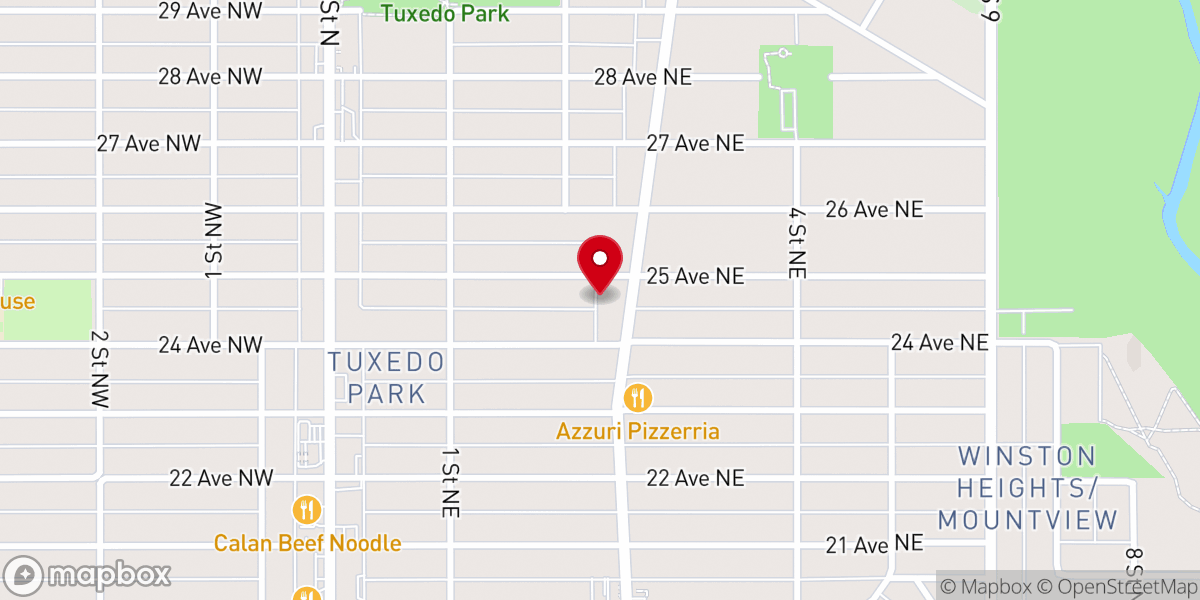 Map showing location of St Gabriel Ethiopian Orthodox Tewahedo Church Calgary
