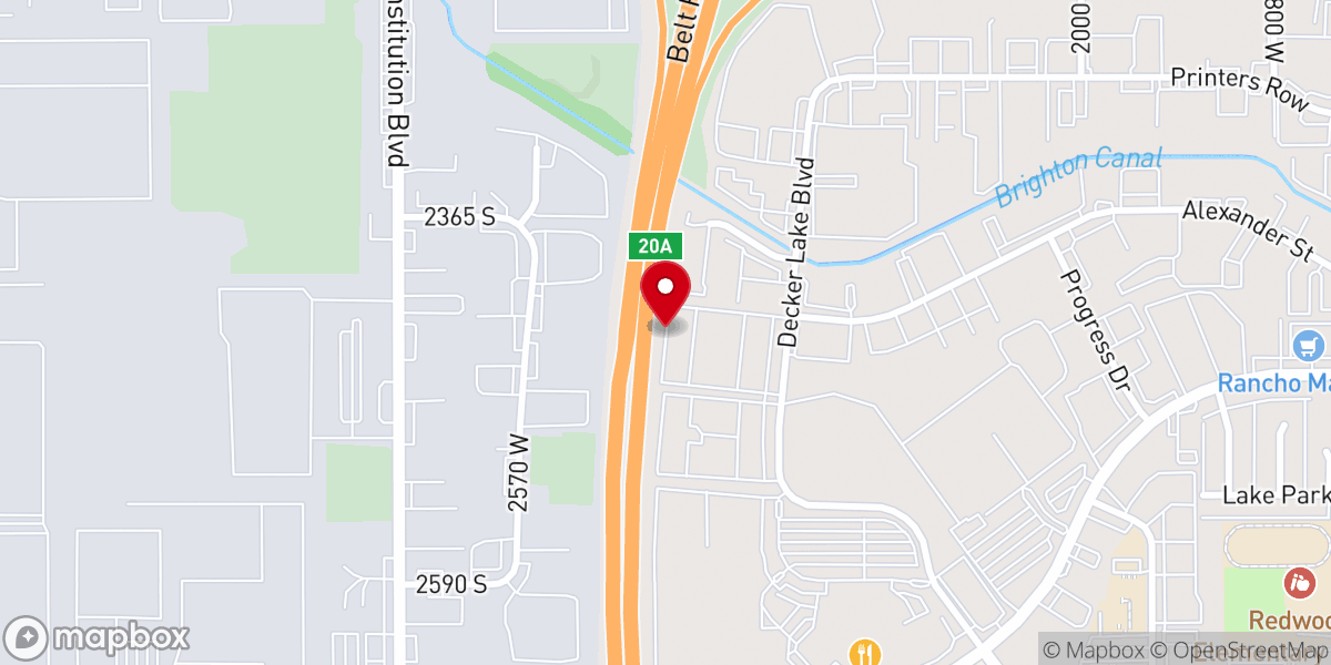 Map showing location of The Potter's House Christian Center