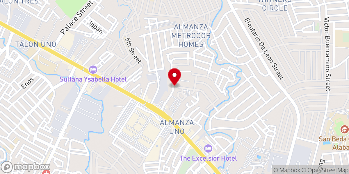 Map showing location of ICOC Las Piñas
