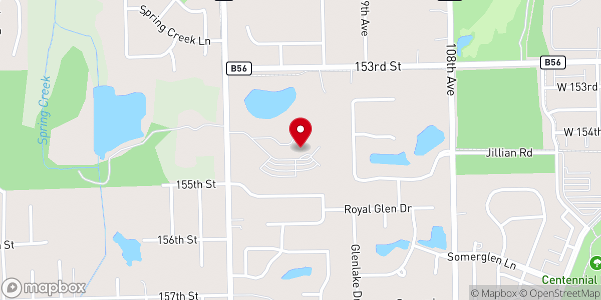 Map showing location of Ashburn Baptist Church - Orland Park