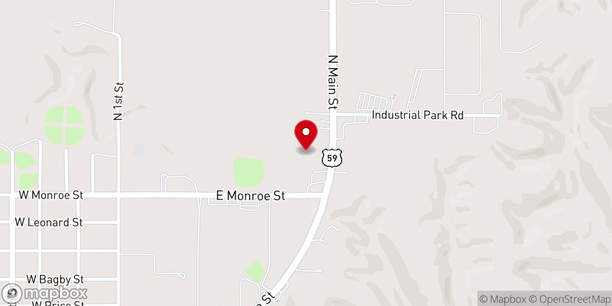Map showing location of Dollar General