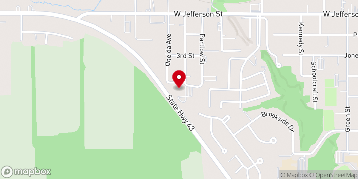 Map showing location of Liberty Church