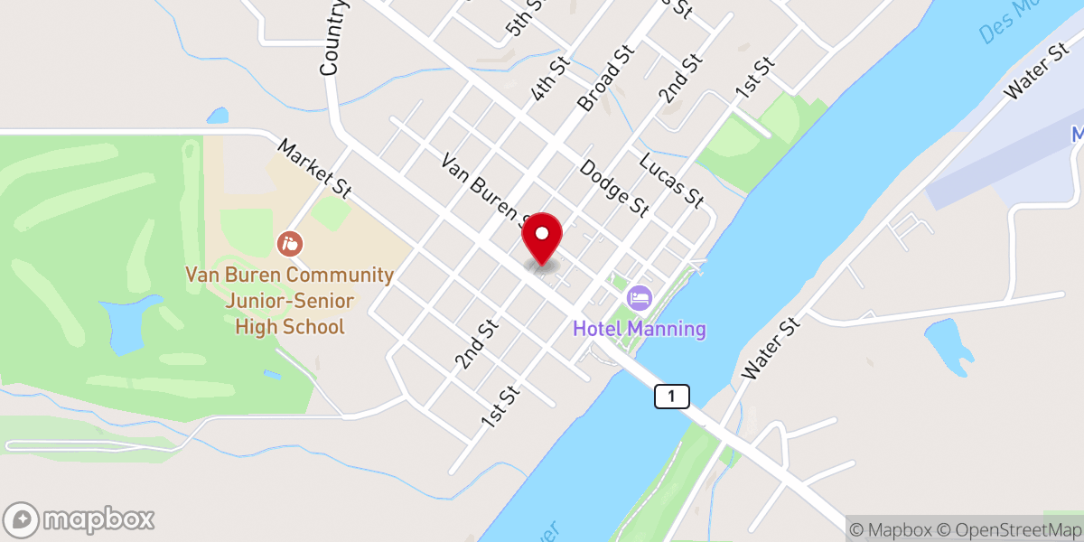 Map showing location of Christian Church