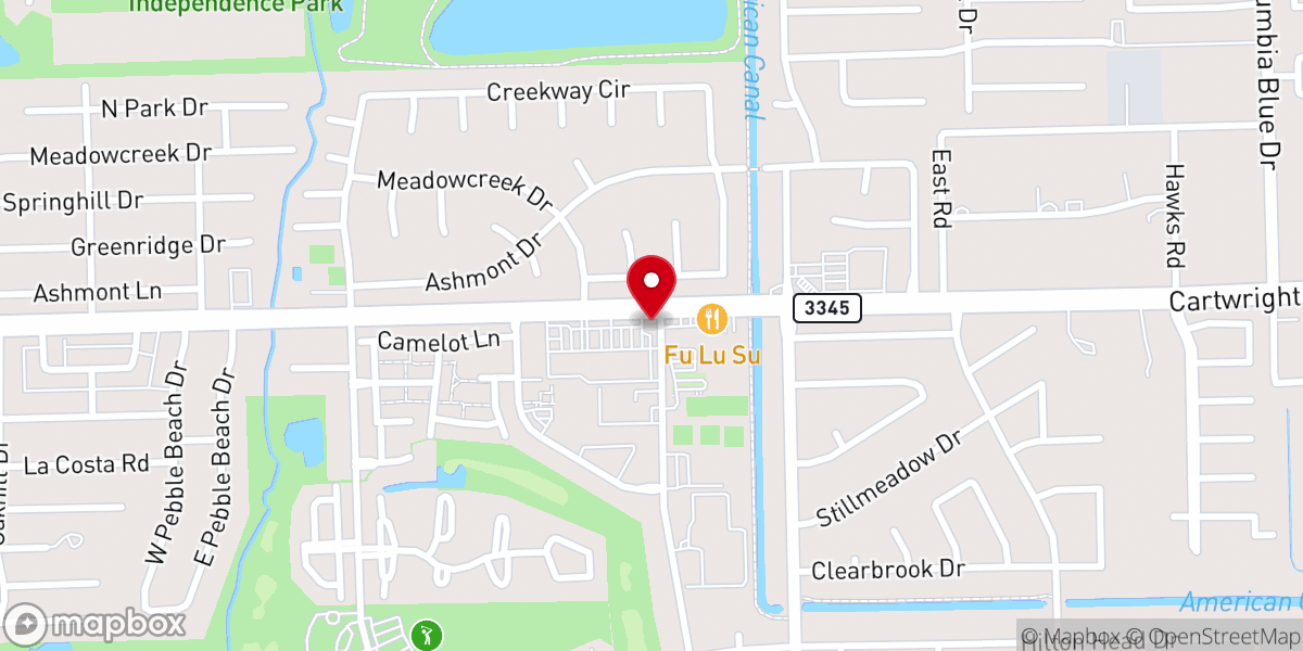 Map showing location of Lincoln Bible Church Houston