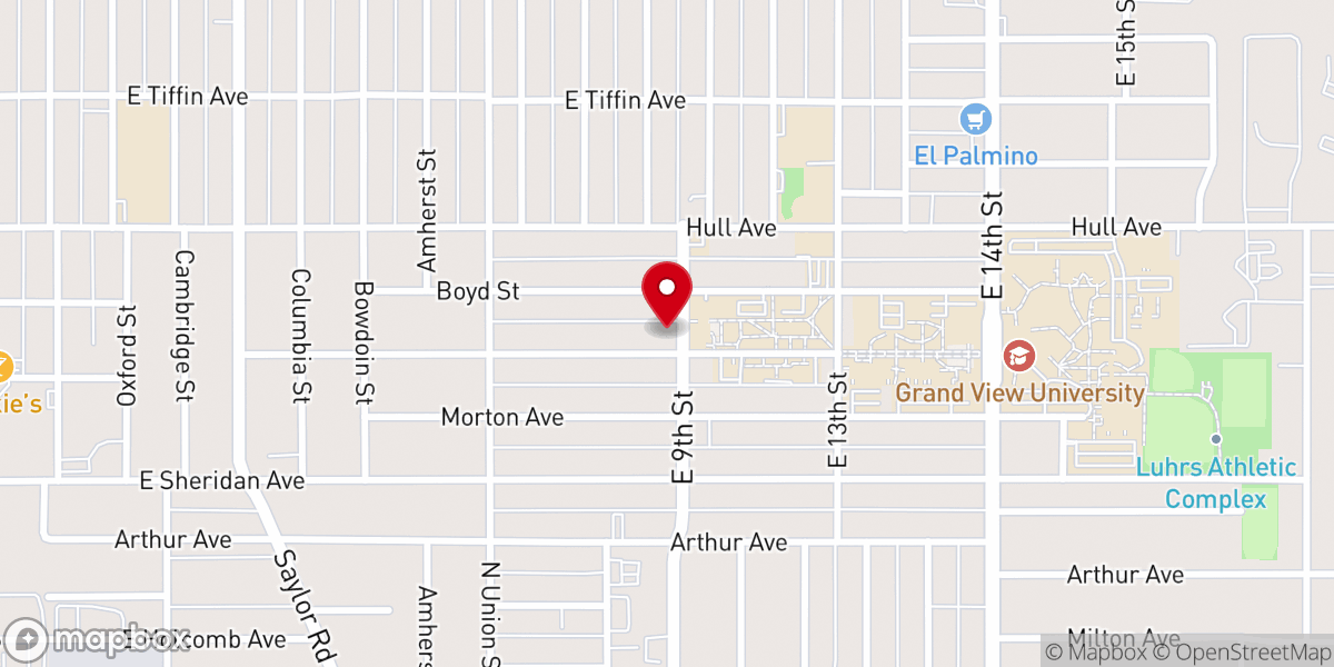 Map showing location of Union Park Grace Fellowship Church