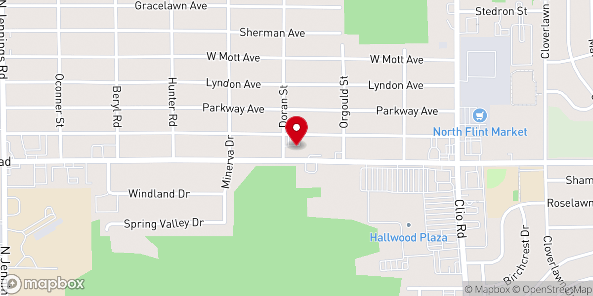 Map showing location of New Heaven Missionary Baptist Church