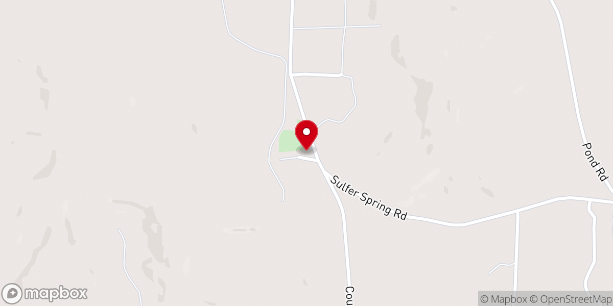 Map showing location of County Line Primitive Baptist Church