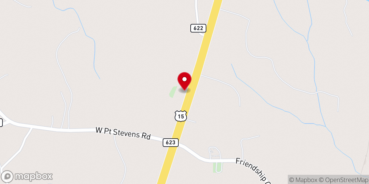 Map showing location of Trinity Gospel Church