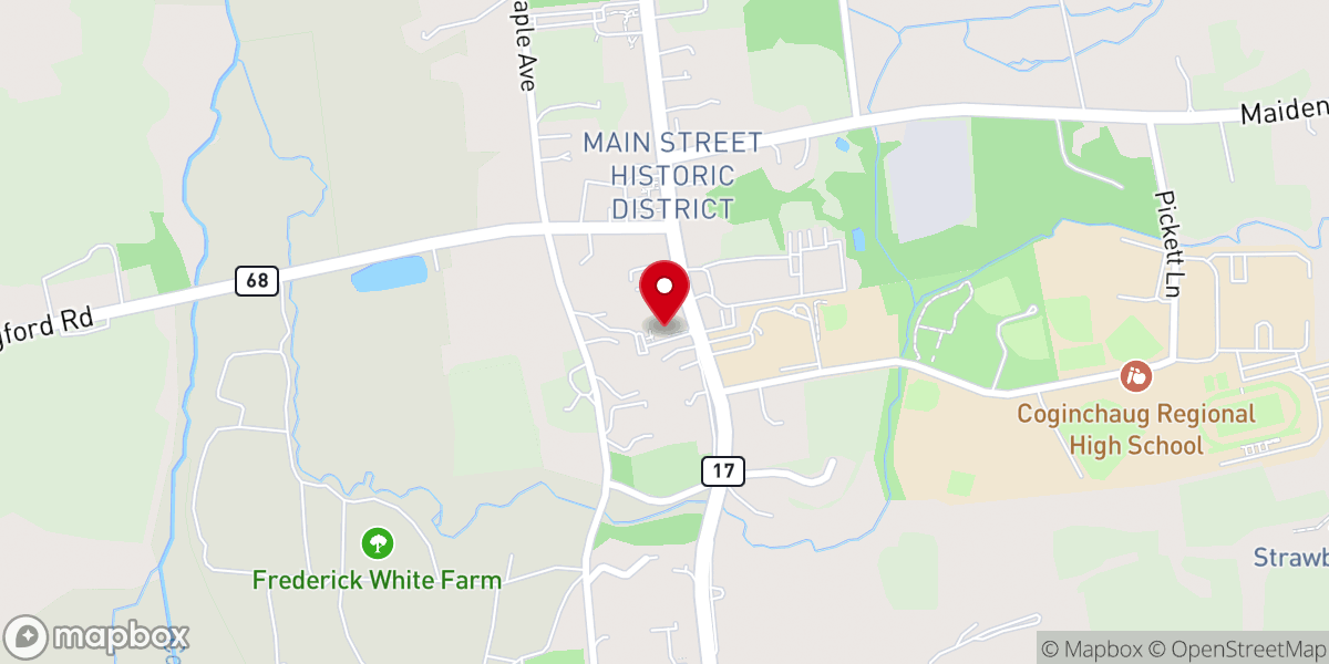 Map showing location of Middlesex Cluster Ministry