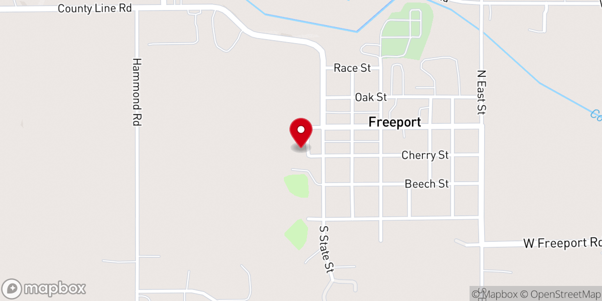Map showing location of Freeport Village Office