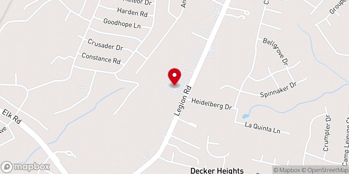 Map showing location of Manna Church Hope Mills Site