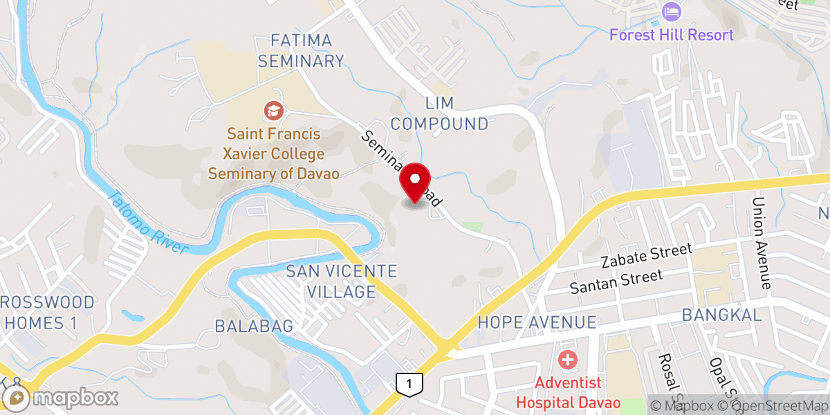 Map showing location of Holy Spirit Adoration Convent