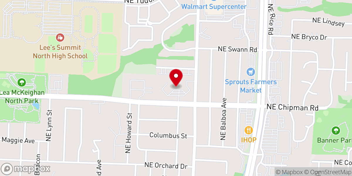 Map showing location of Saint Matthew's Lutheran Church