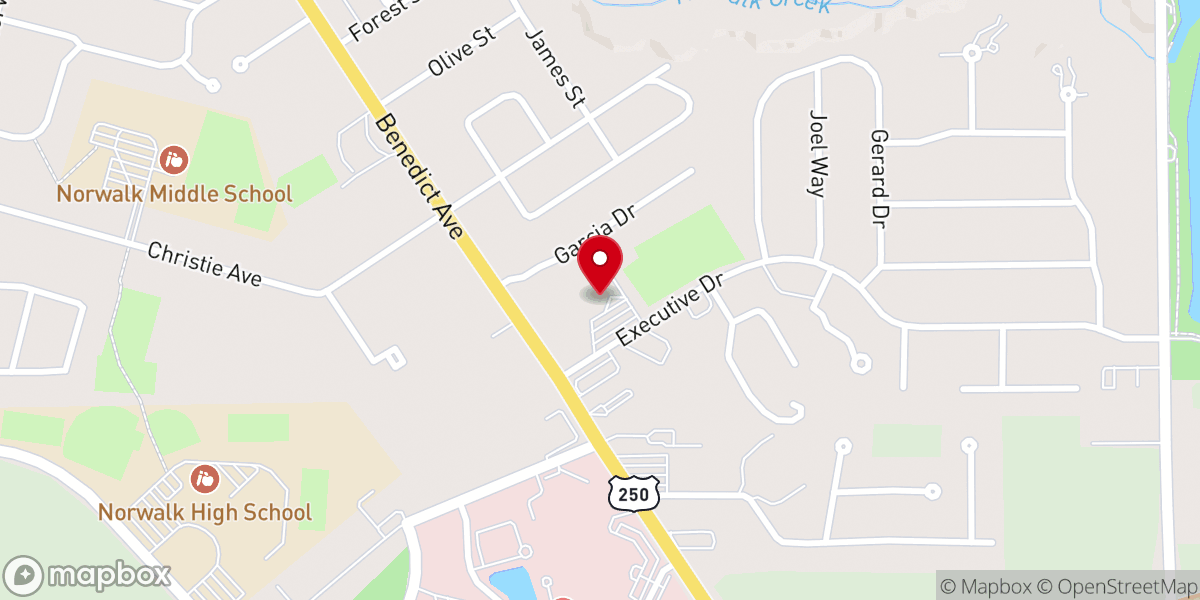 Map showing location of St Peter Evangelical Lutheran Church