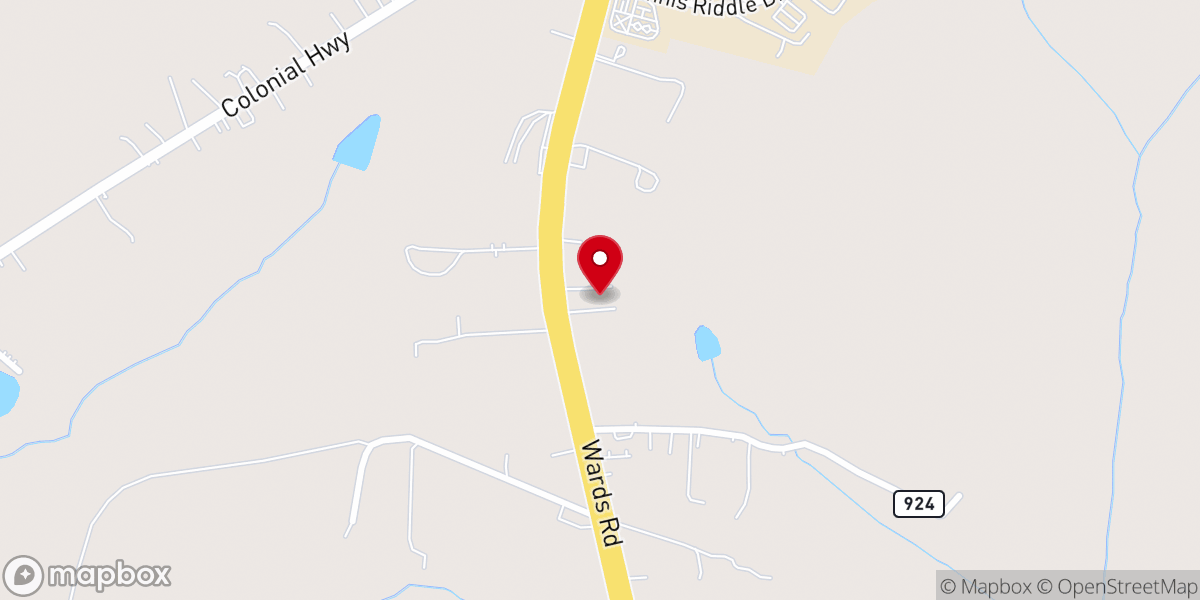 Map showing location of Yellow Branch Baptist Church