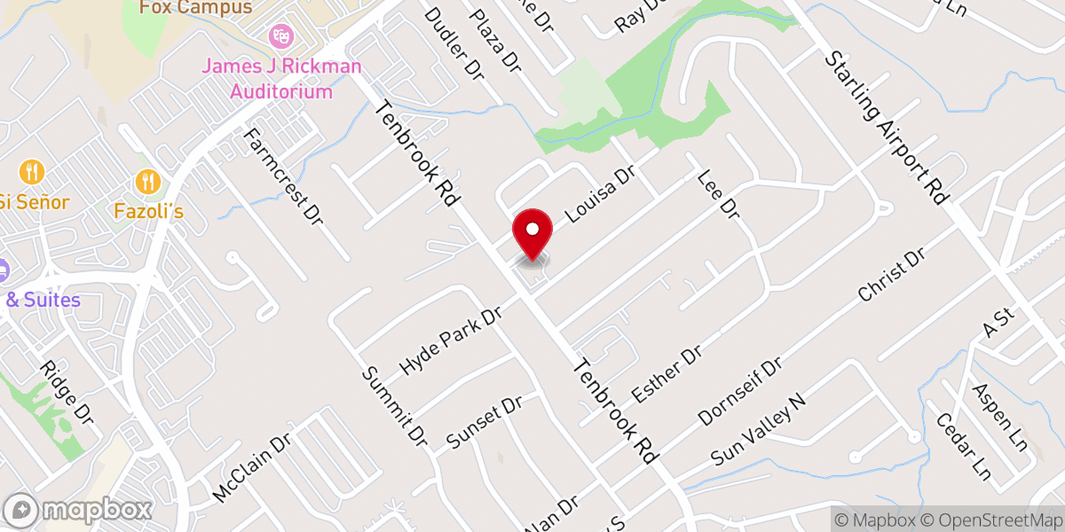 Map showing location of Grace Free Will Baptist Church